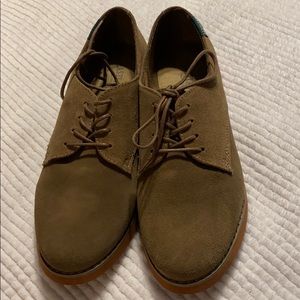 Dark khaki suede